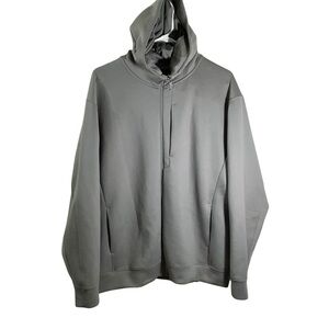 Uniqlo Men’s Gray Full-Zip Hoodie Long Sleeve Stretch Dry Sweat